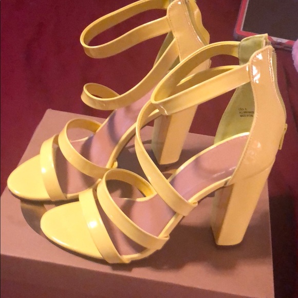 Charlotte Russe Shoes - Neon chunky heels